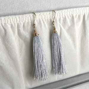 Grey Tassel Earrings